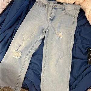 Light Blue Distressed Women's Jeans
